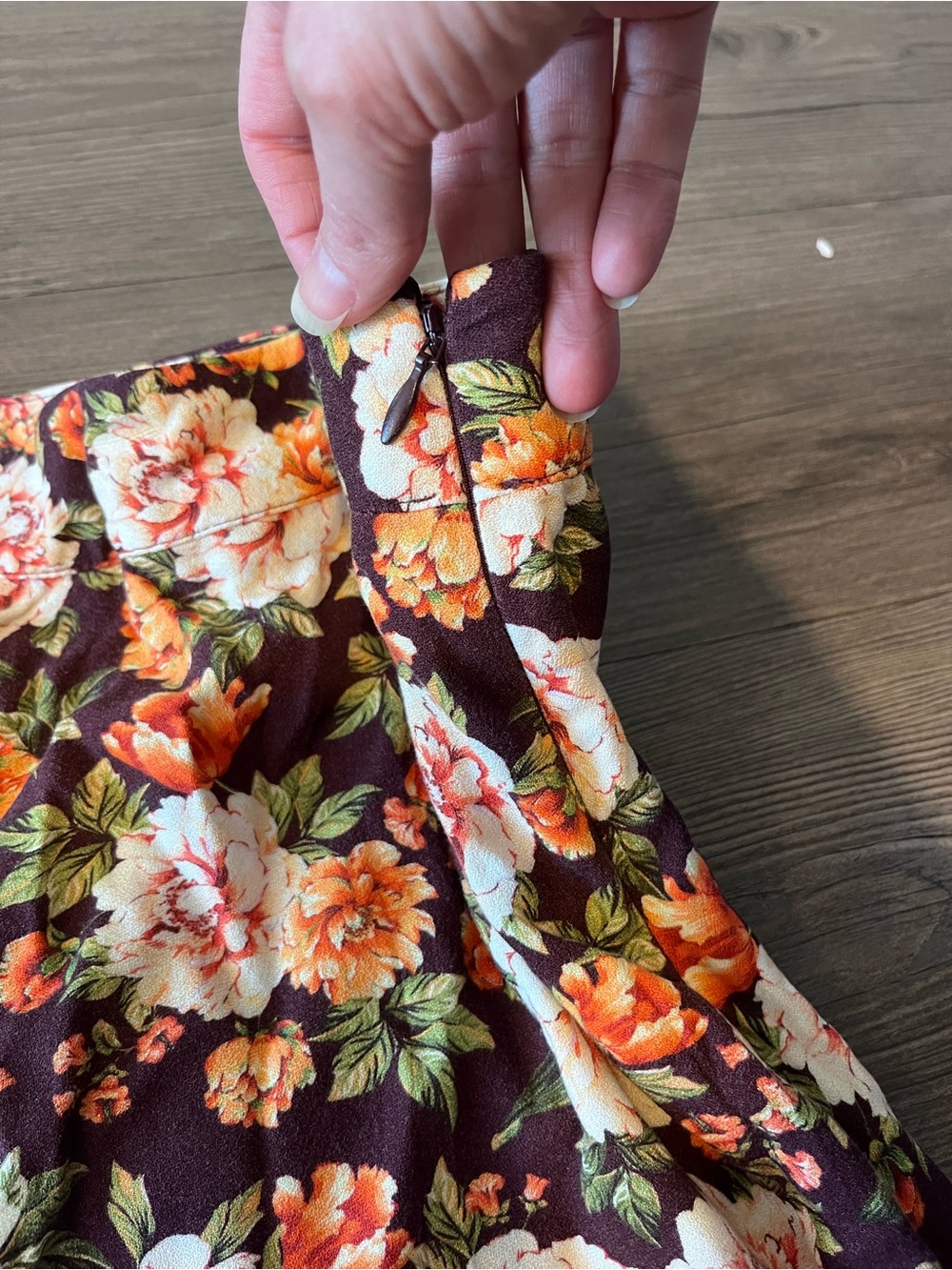 SOLD Farm Rio Floral Patchwork Midi Skirt - Multicolor - Picture 5 of 6